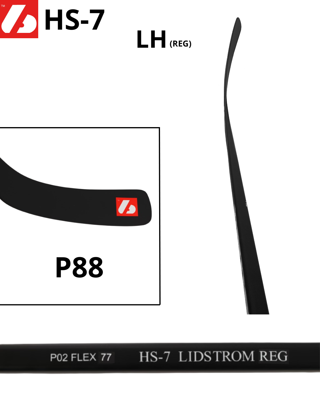 Bâton de hockey en carbone à haut module HS-7