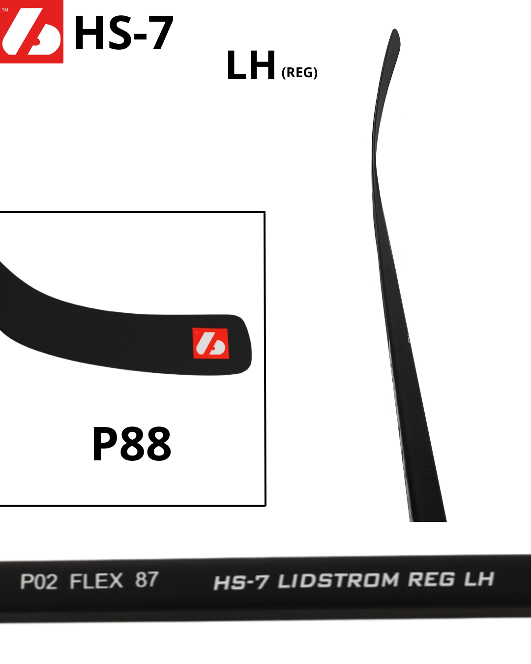 Bâton de hockey en carbone à haut module HS-7