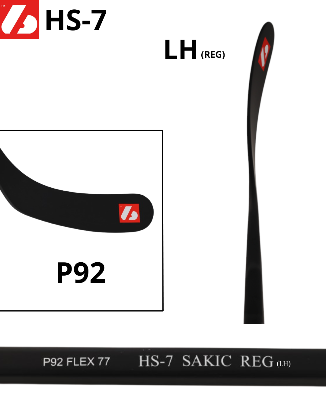 Bâton de hockey en carbone à haut module HS-7