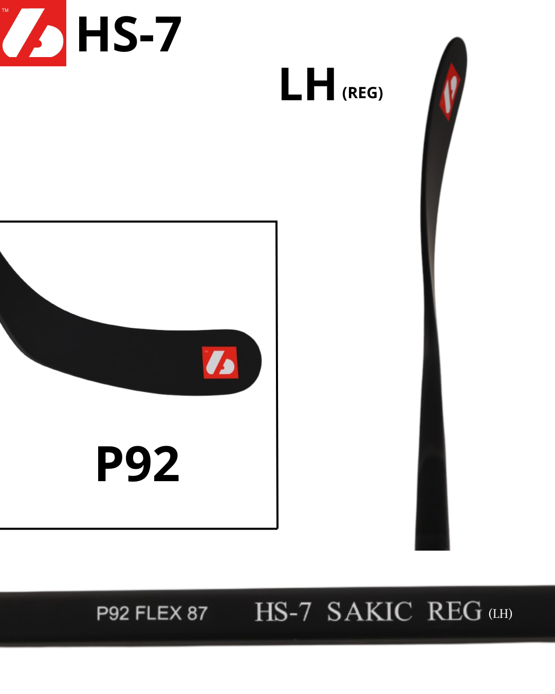 Bâton de hockey en carbone à haut module HS-7