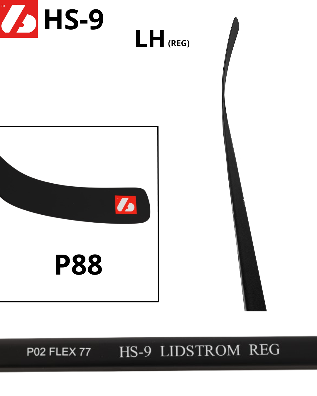 Bâton de hockey en carbone à haut module HS-9