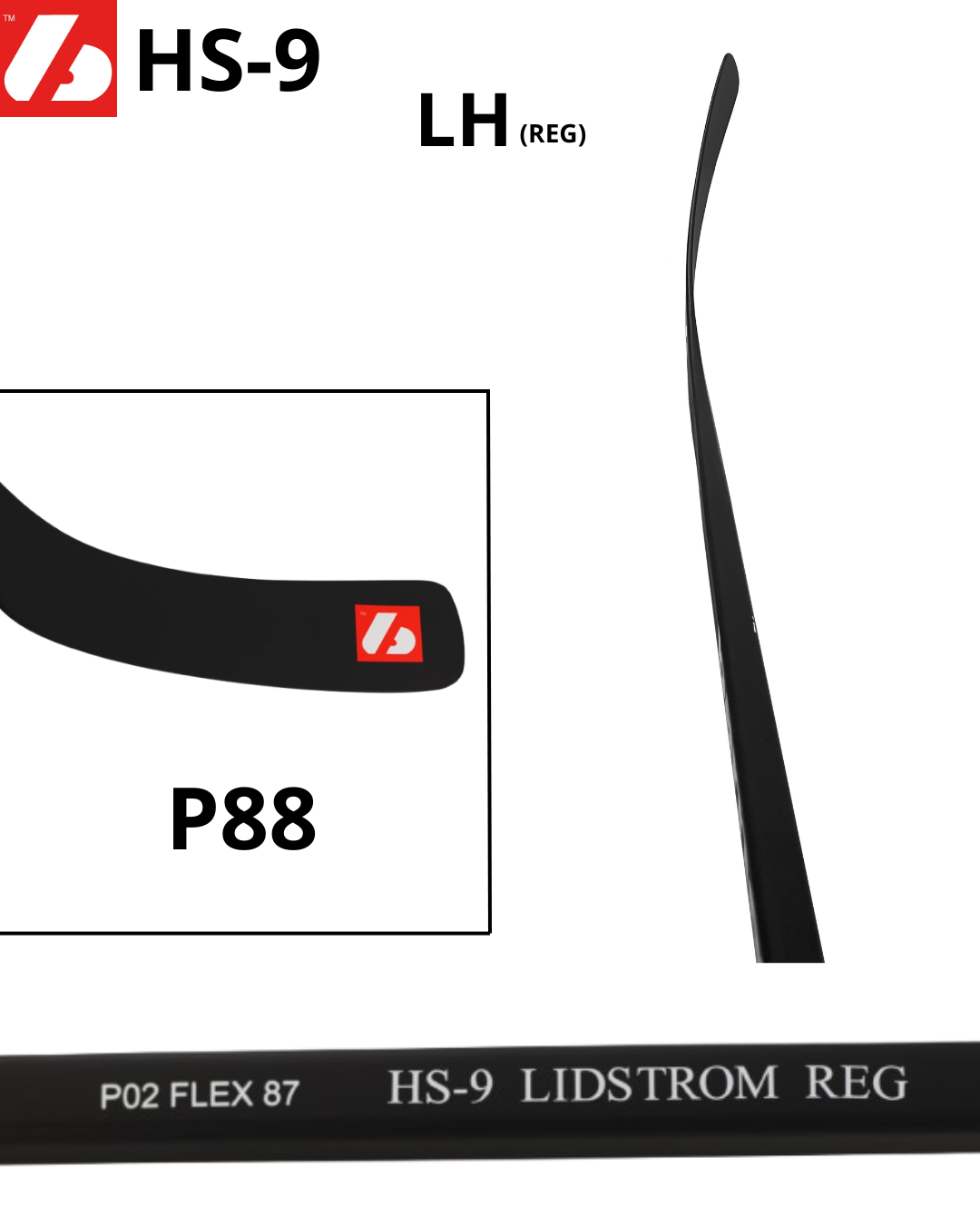 Bâton de hockey en carbone à haut module HS-9