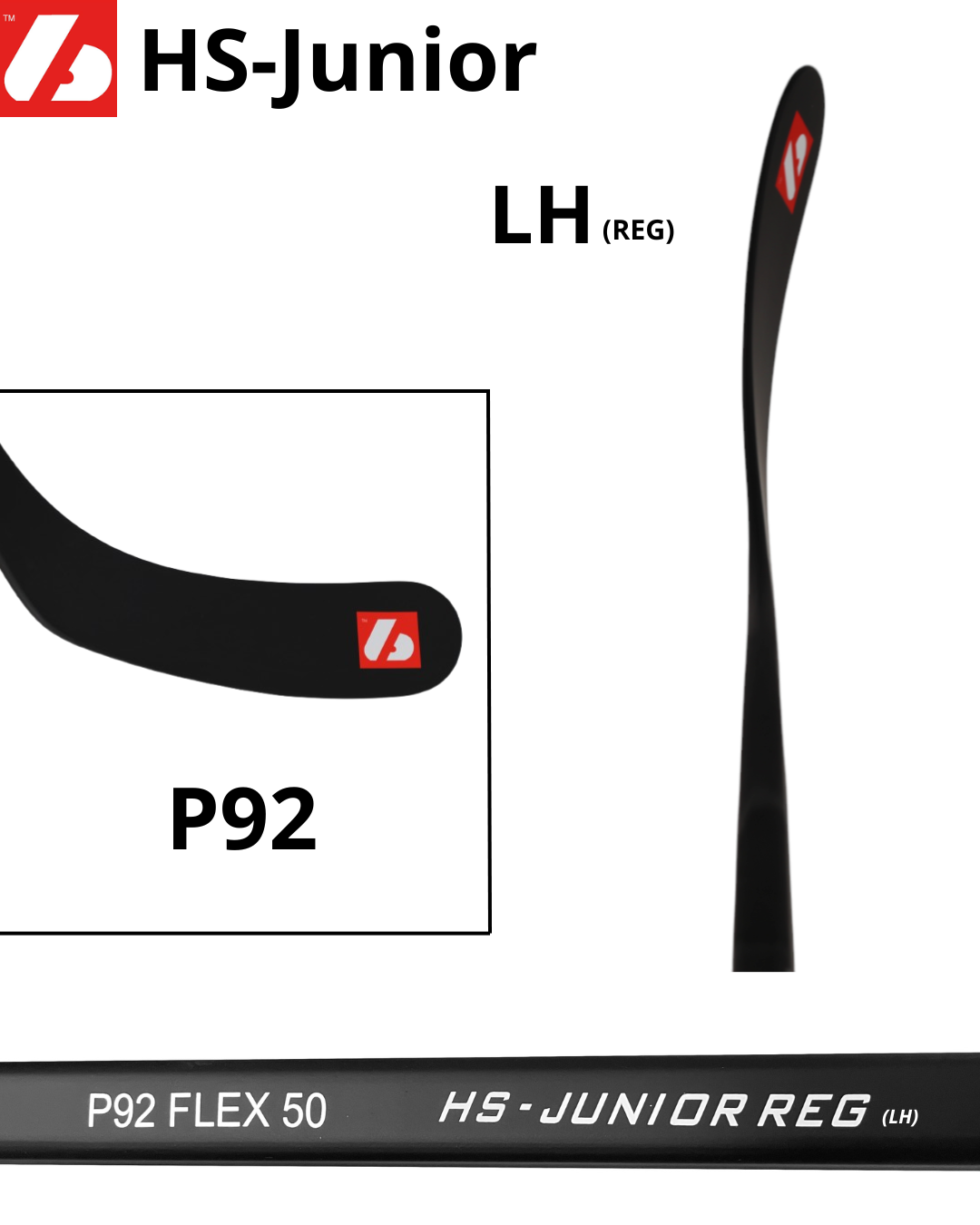 Bâton de hockey en carbone HS-Junior