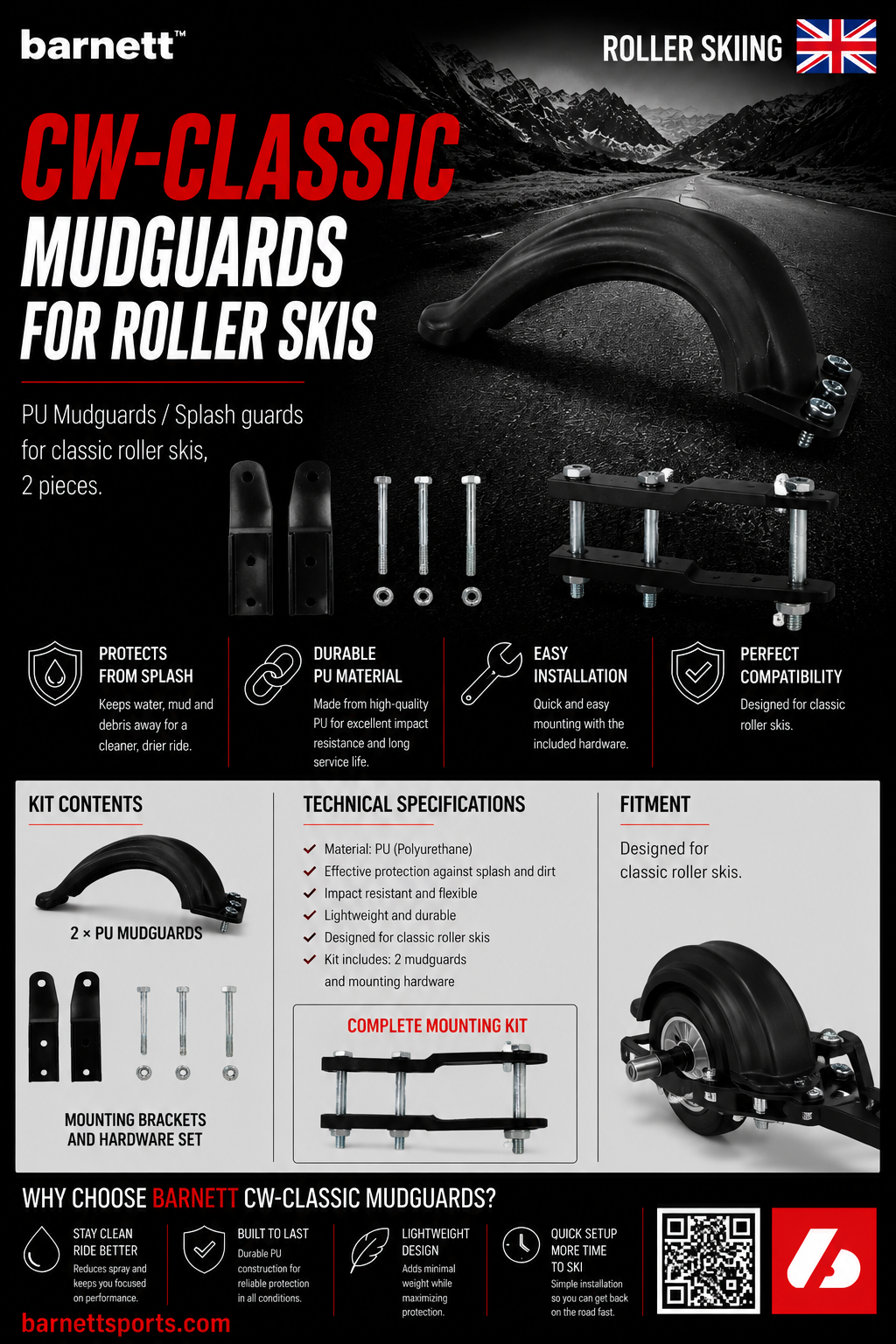 CW-Classic, Garde-boue pour skis à roulettes