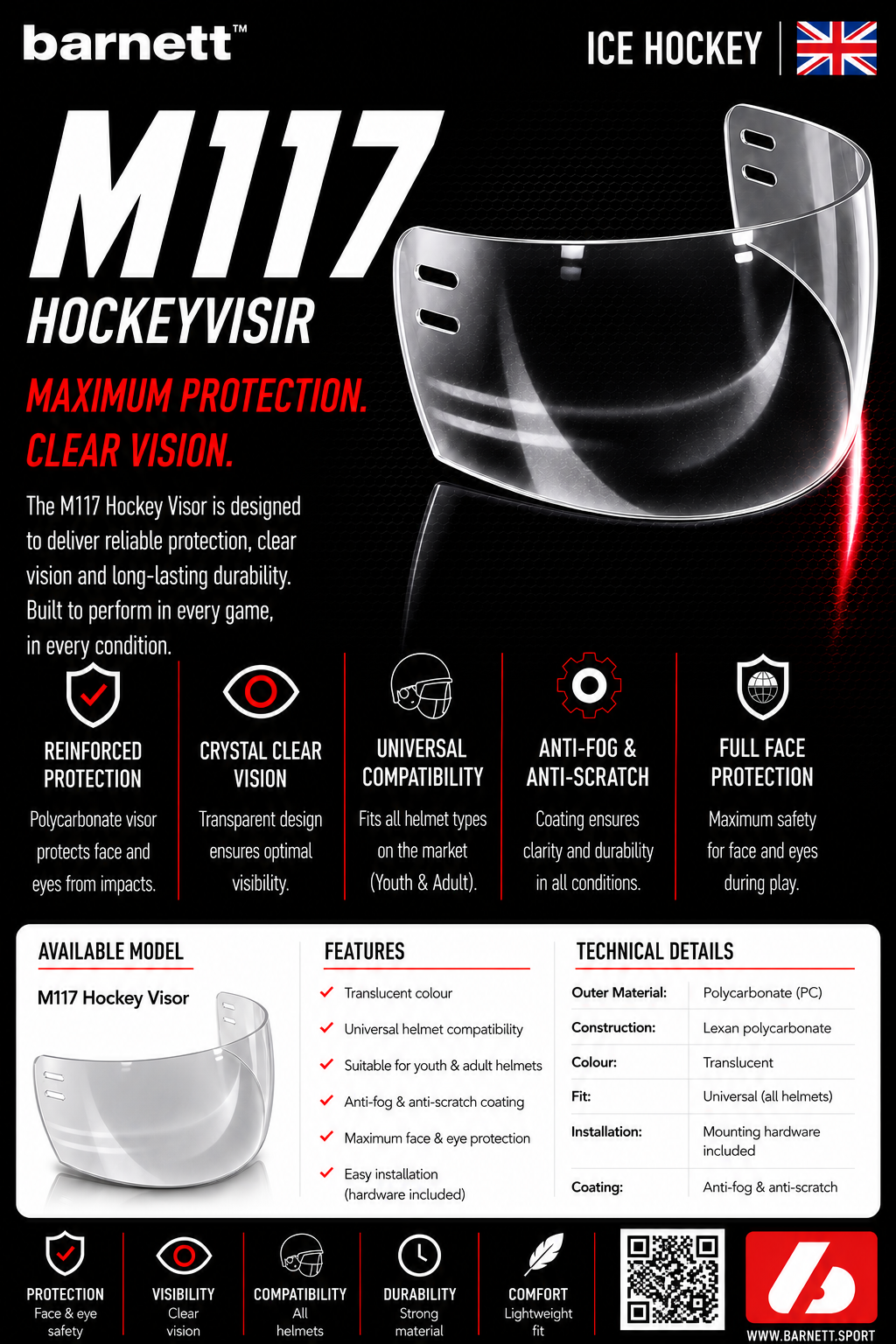 VisiĂšre de hockey M117