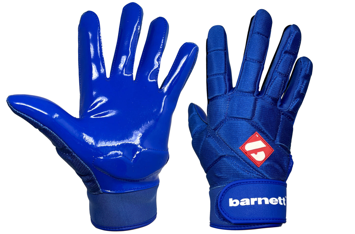 FKG-03 Gants de Football Linebacker Bleus de Haut Niveau, LB, RB, TE
