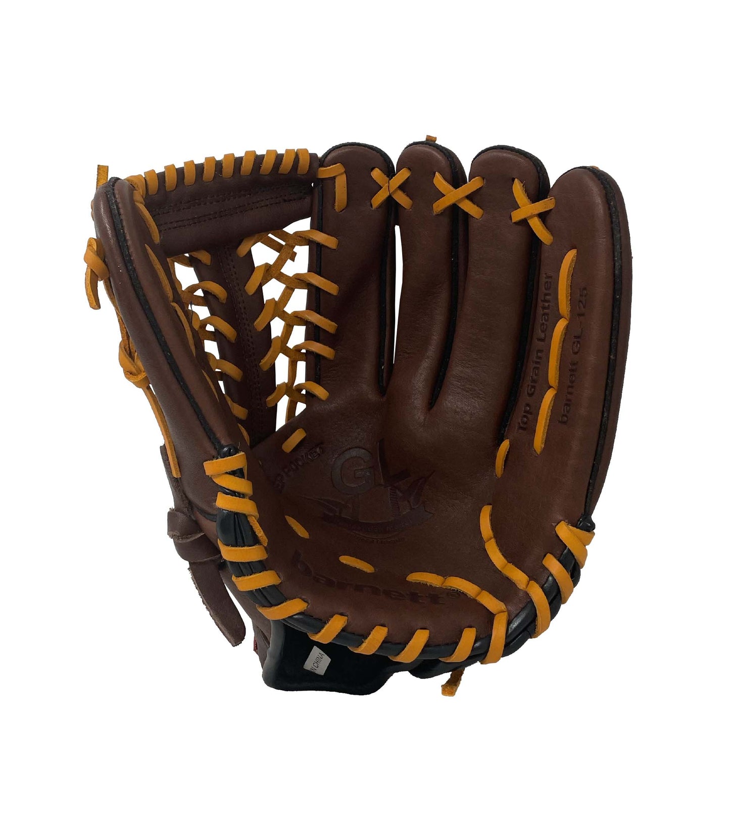 Gant de baseball de compétition GL-125, cuir véritable, champ extérieur 12,5, marron
