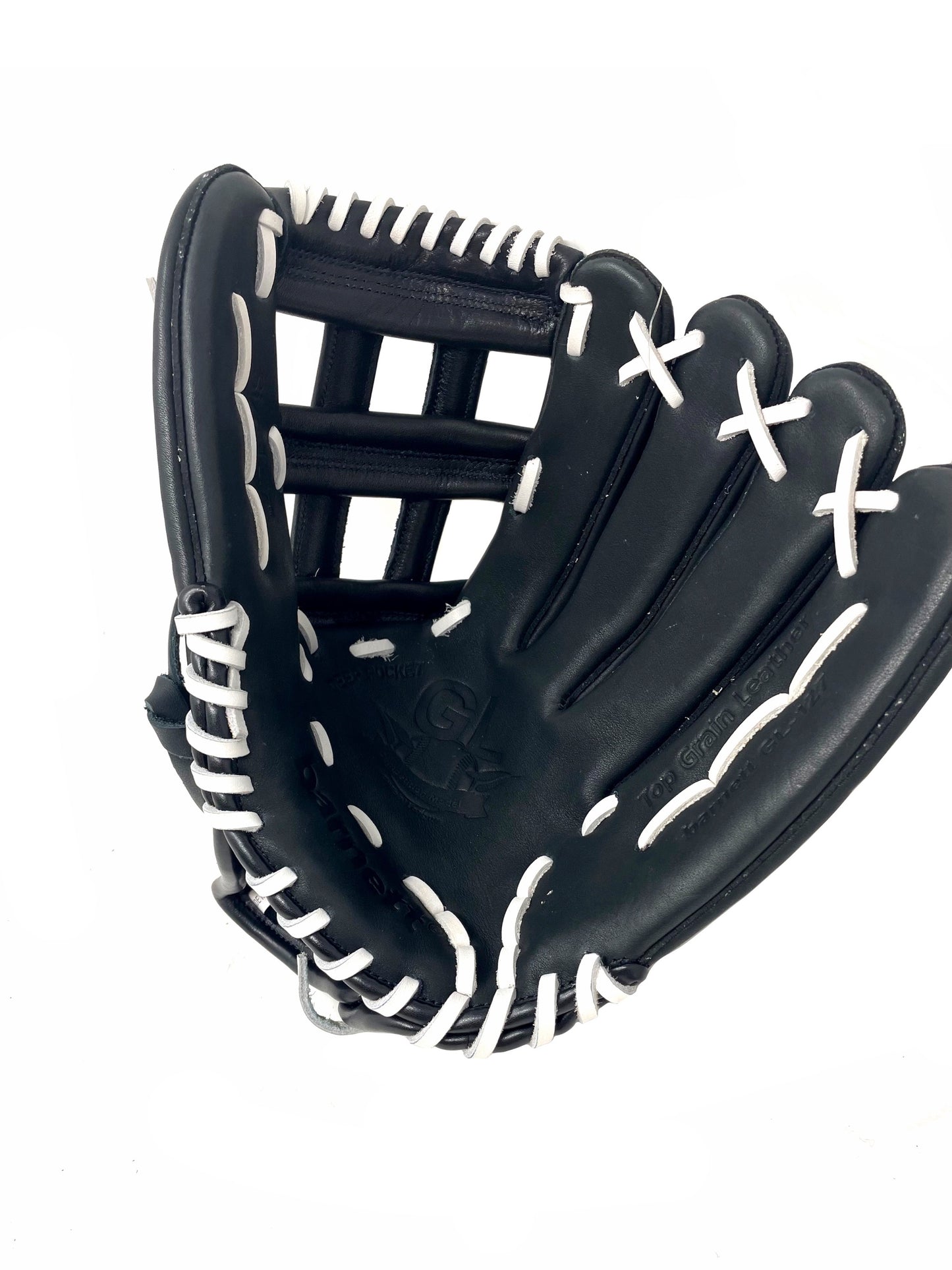 Gant de baseball de compétition GL-127, cuir véritable, champ extérieur 12,7, noir
