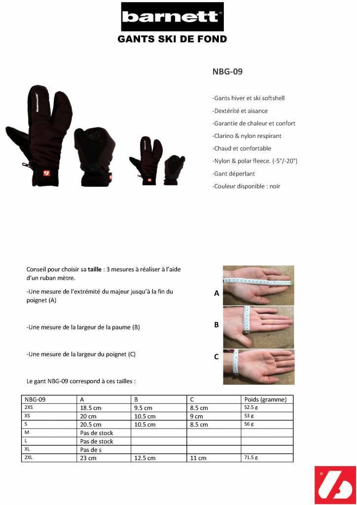 NBG-10 Mitaines d'hiver et de ski, softshell 23°F/-4°F (-5°/-20°C)