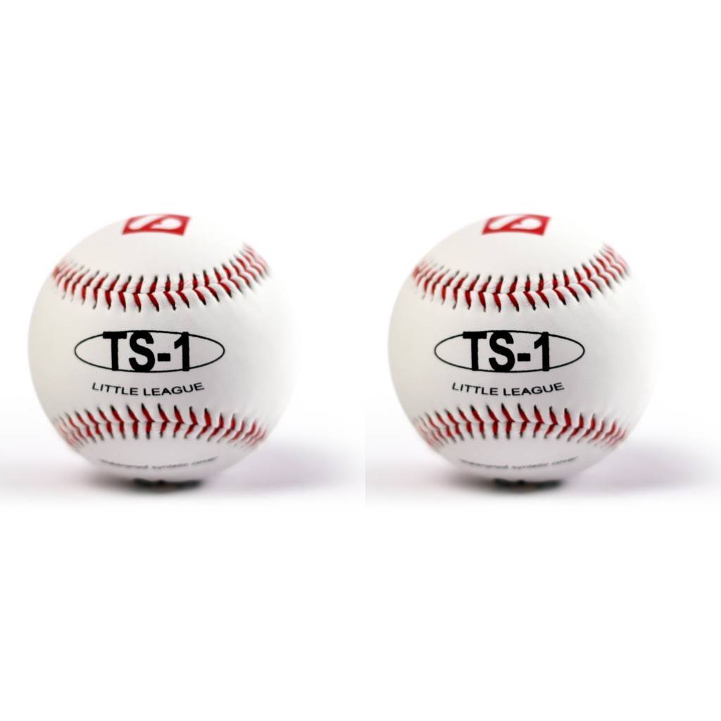 TS-1 Balles de baseball d'entraînement taille 9", Blanc, 2 pièces