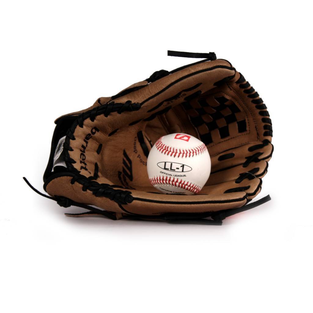 GBSL-2 Ensemble gant et balle de baseball, senior, cuir (SL-120, LL-1)
