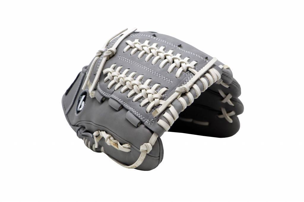 FL-120 gant de baseball en cuir de haute qualité, champ intérieur/extérieur / lanceur 12, gris clair