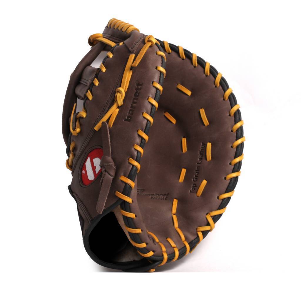 GL-301 Gant de baseball de première base de compétition, cuir véritable, taille 31, brun