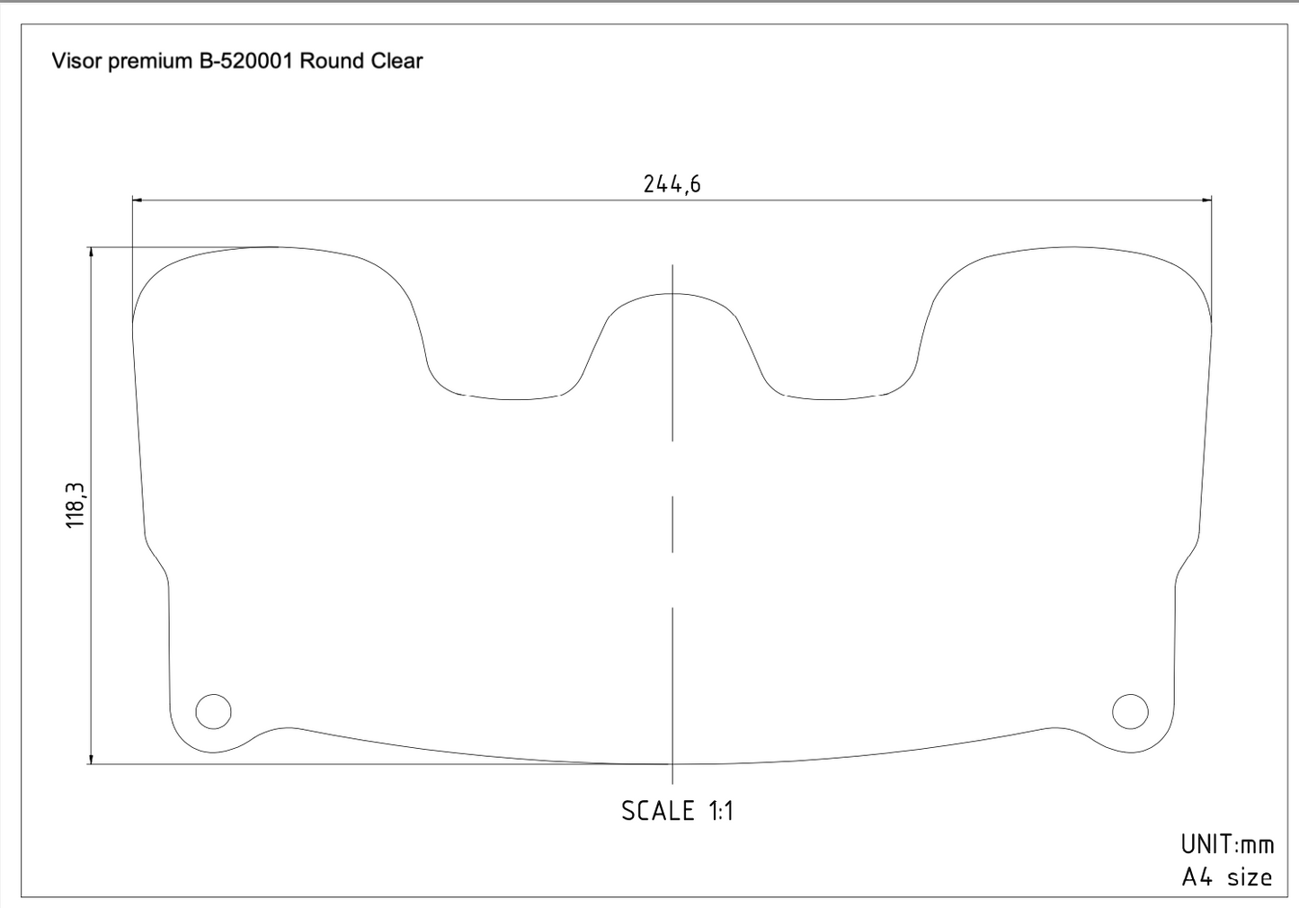 Visor premium B-520001 Round Clear