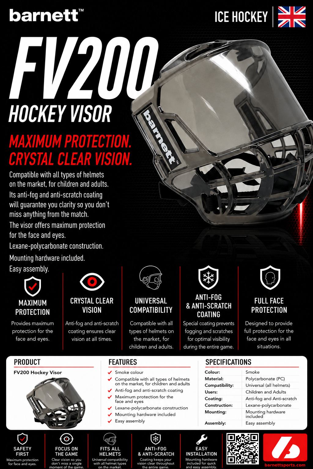 Visière de hockey FV200