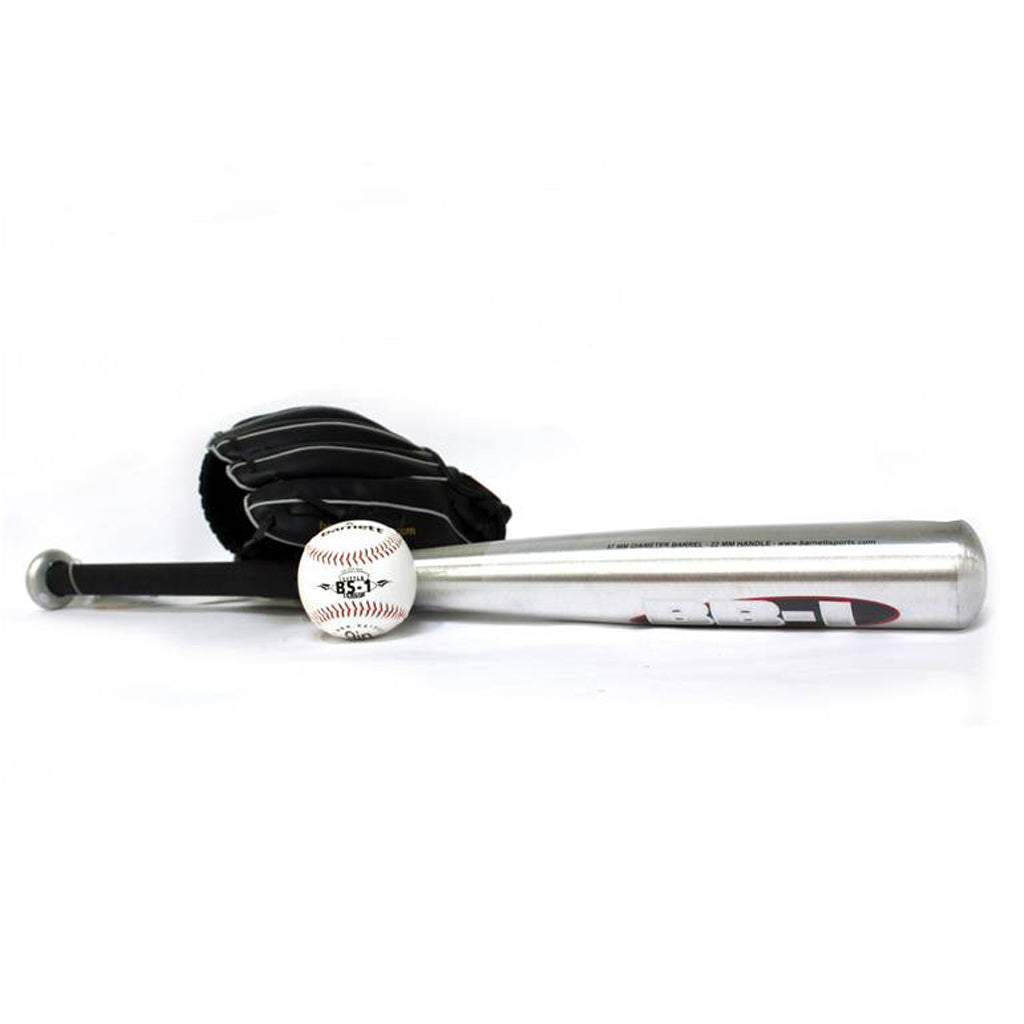 Ensemble de baseball BGBA-3 Initiation, jeune - Balle, Gant, Batte en aluminium (BB-1 28”, JL-110, BS-1 9”)