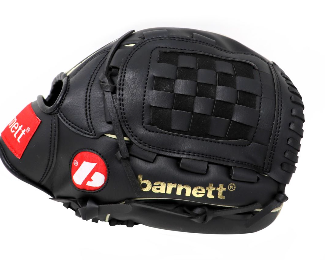 JL-125 Gant de baseball en vinyle, Outfield, taille 12,5, Noir