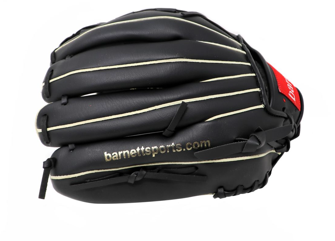 JL-125 Gant de baseball en vinyle, Outfield, taille 12,5, Noir