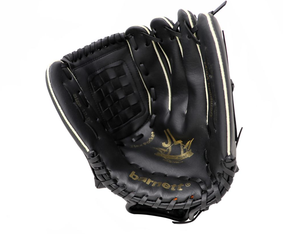 JL-125 Gant de baseball en vinyle, Outfield, taille 12,5, Noir