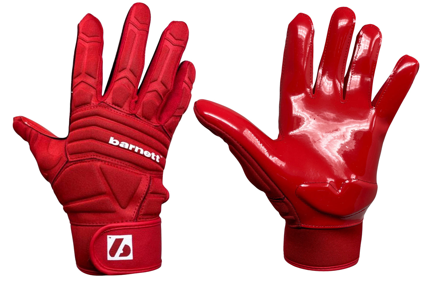 FLG-03 Gants de football professionnels rouges pour monteurs de ligne, OL, DL