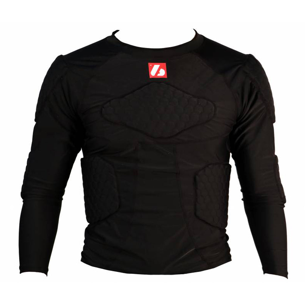 T-shirt de compression FS-08 à manches longues, 5 pièces intégrées, pour le football américain