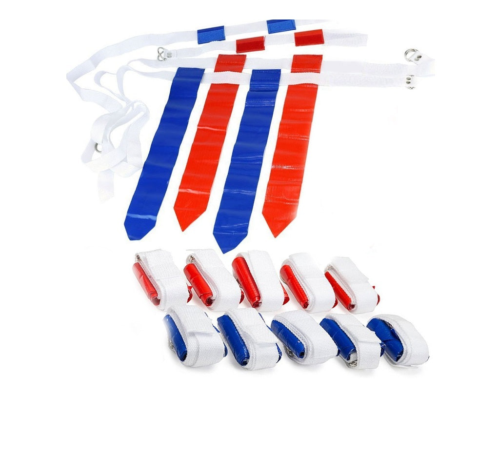 KIT FLAG FOOTBALL (6 cônes, 10 ceintures, 2 drapeaux par ceinture, un sac)