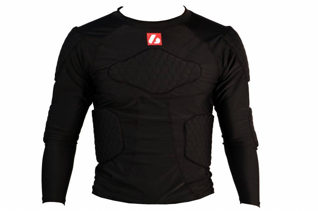 T-shirt de compression FS-08 à manches longues, 5 pièces intégrées, pour le football américain