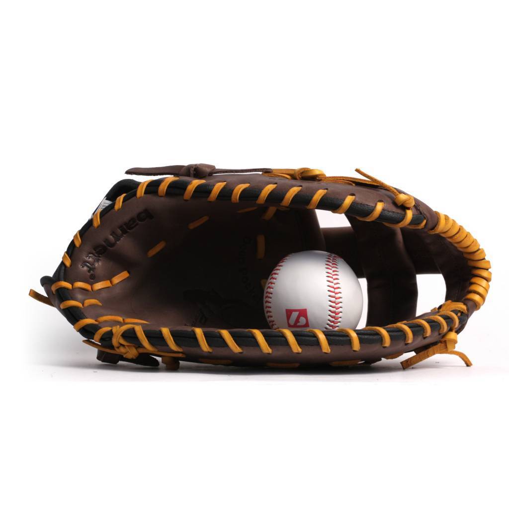 GL-301 Gant de baseball de première base de compétition, cuir véritable, taille 31, brun